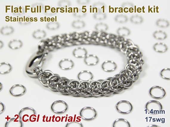 Vipera Berus Bracelet Kit, Chainmaille Kit, Stainless Steel, Chainmail Kit,  DIY Kit, Jump Rings, Chainmail Bracelet Kit, Chainmail Tutorial 