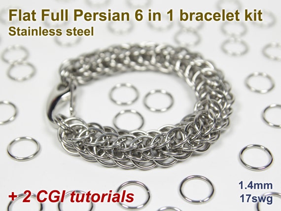 Dragonscale Bracelet Kit, Chainmaille Kit, Stainless Steel, Chainmail Kit,  Jump Rings, Chainmaille Bracelet Kit, Chainmail Tutorial 