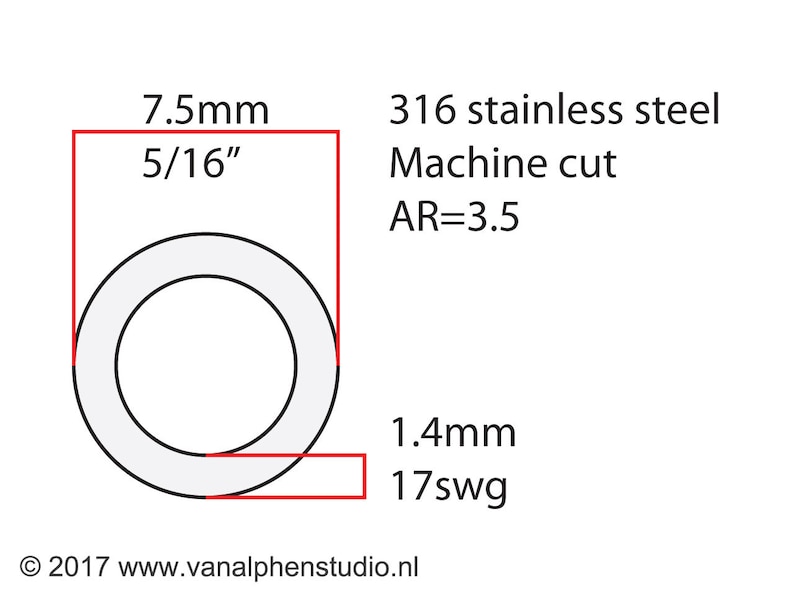 7.5x1.4mm, Stainless Steel Jump Rings, Machine Cut, Chainmaille Rings, Stainless Steel Jumprings, Chainmail Rings, Chain Maille Supplies image 3