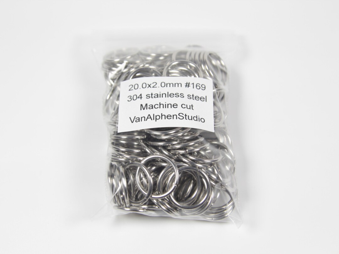 20.0x2.0mm, Stainless Steel Jump Rings, Machine Cut, Chainmaille Rings ...