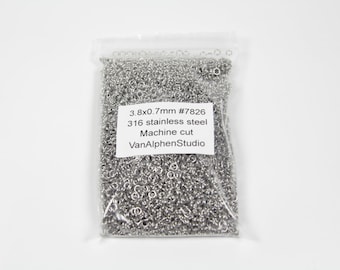 3.8x0.7mm, Stainless Steel Jump Rings, Machine Cut, Chainmaille Rings, Stainless Steel Jumprings, Chainmail Rings, Chain Maille Supplies