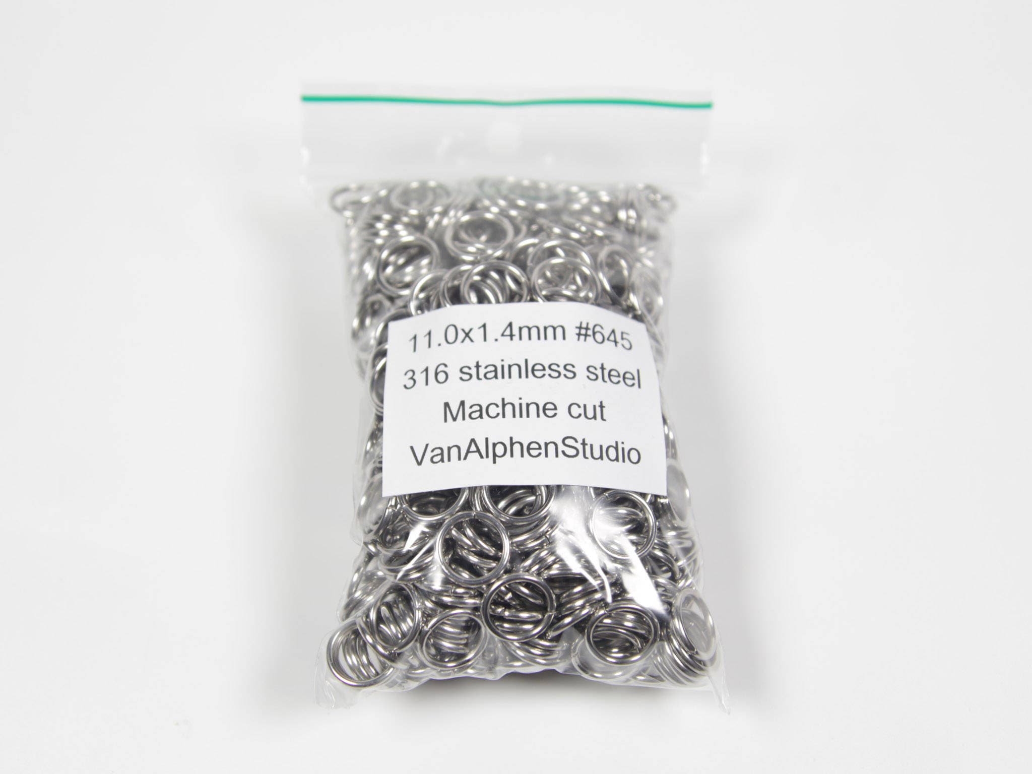 11.0x1.4mm, Stainless Steel Jump Rings, Machine Cut, Chainmaille Rings, Stainless Steel Jumprings, Chainmail Rings, Chain Maille Supplies