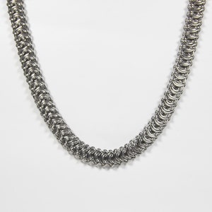 Vertebrae Necklace, Chainmaille Necklace, Stainless Steel, Chainmail Necklace, Maille Necklace, Mens Necklace, Mens Jewelry, Chain Maille