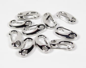 10pcs 21mm Stainless Steel Push Gate Clasps, Bracelet Clasps, Key Clips, Chainmail Clasps, Paracord Clasp, Spring Clip, Lobster Claw Clasps