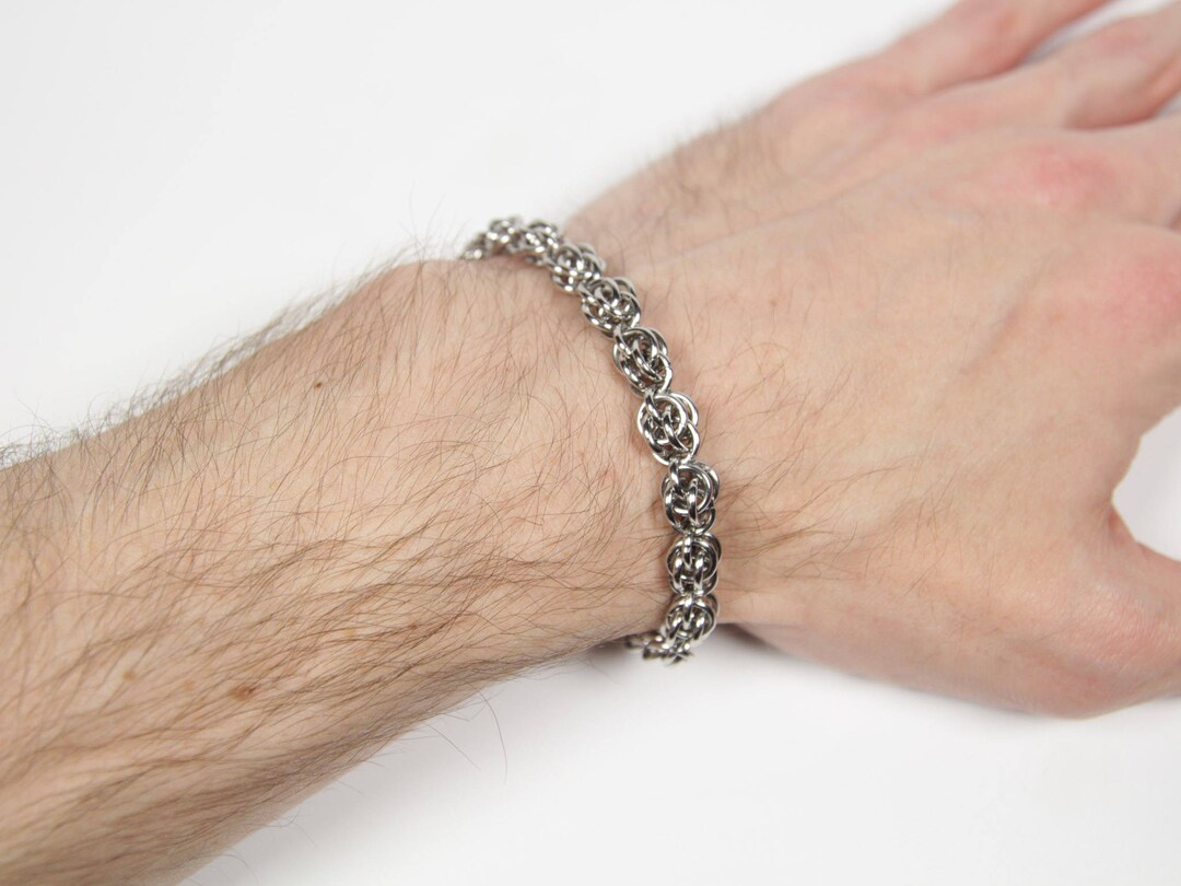 Sweetpea Bracelet, Chainmaille Bracelet, Stainless Steel, Chainmail ...