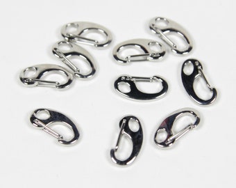 10pcs 16mm Fermoirs à homard en acier inoxydable, Fermoirs de bracelet, Fermoirs à griffes, Clips clés, Fermoirs en cotte de mailles, Fermoir paracorde, Clip à ressort