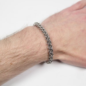 JPL Bracelet, Chainmaille Bracelet, Stainless Steel, Jens Pind Linkage, Spiral Weave, Chainmail Bracelet, Mens Bracelet, Mens Jewelry