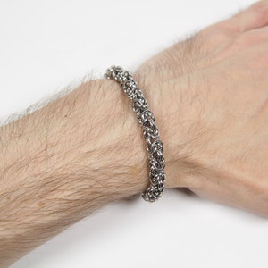 Byzantine-2 Bracelet, Chainmaille Bracelet, Stainless Steel, Byzantine Bracelet, Chainmail Bracelet, Maille, Mens Bracelet, Mens Jewelry