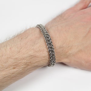 Flat Full Persian 5 in 1 Armband, Maliën Armband, RVS, Chainmaille Armband, Chainmail Armband, Chain Maille, Chain Mail, Heren Armband