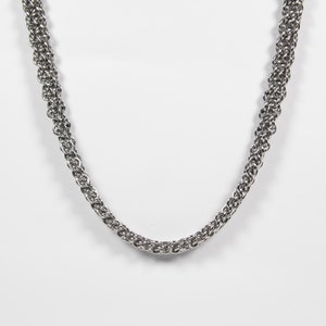 Vipera Berus Necklace, Chainmaille Necklace, Stainless Steel, Chainmail Necklace, Chain Maille Necklace, Mens Necklace, Steel Necklace