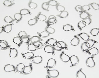 Stainless Steel Lever Earwires, Lever Back Earwires, Leverback Earwires, Ear Wires, Hypoallergenic, Earring Supplies, 22 Gauge