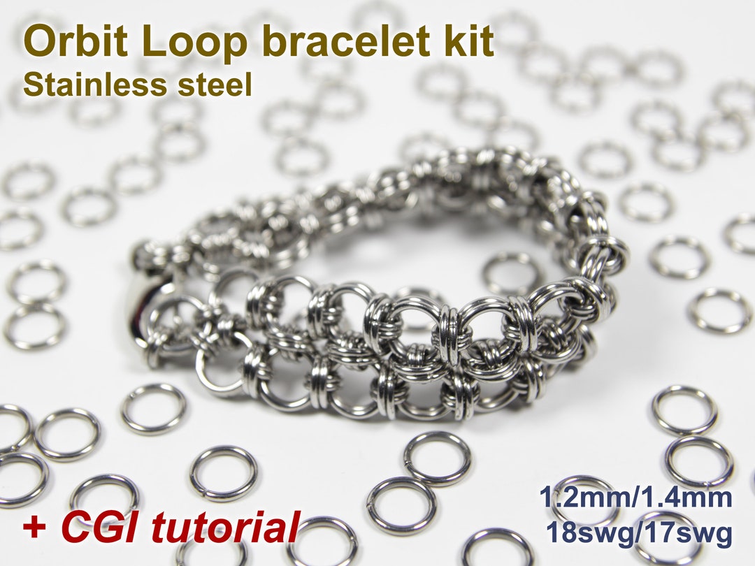 Orbit Loop Bracelet Kit, Chainmaille Kit, Stainless Steel, Chainmail