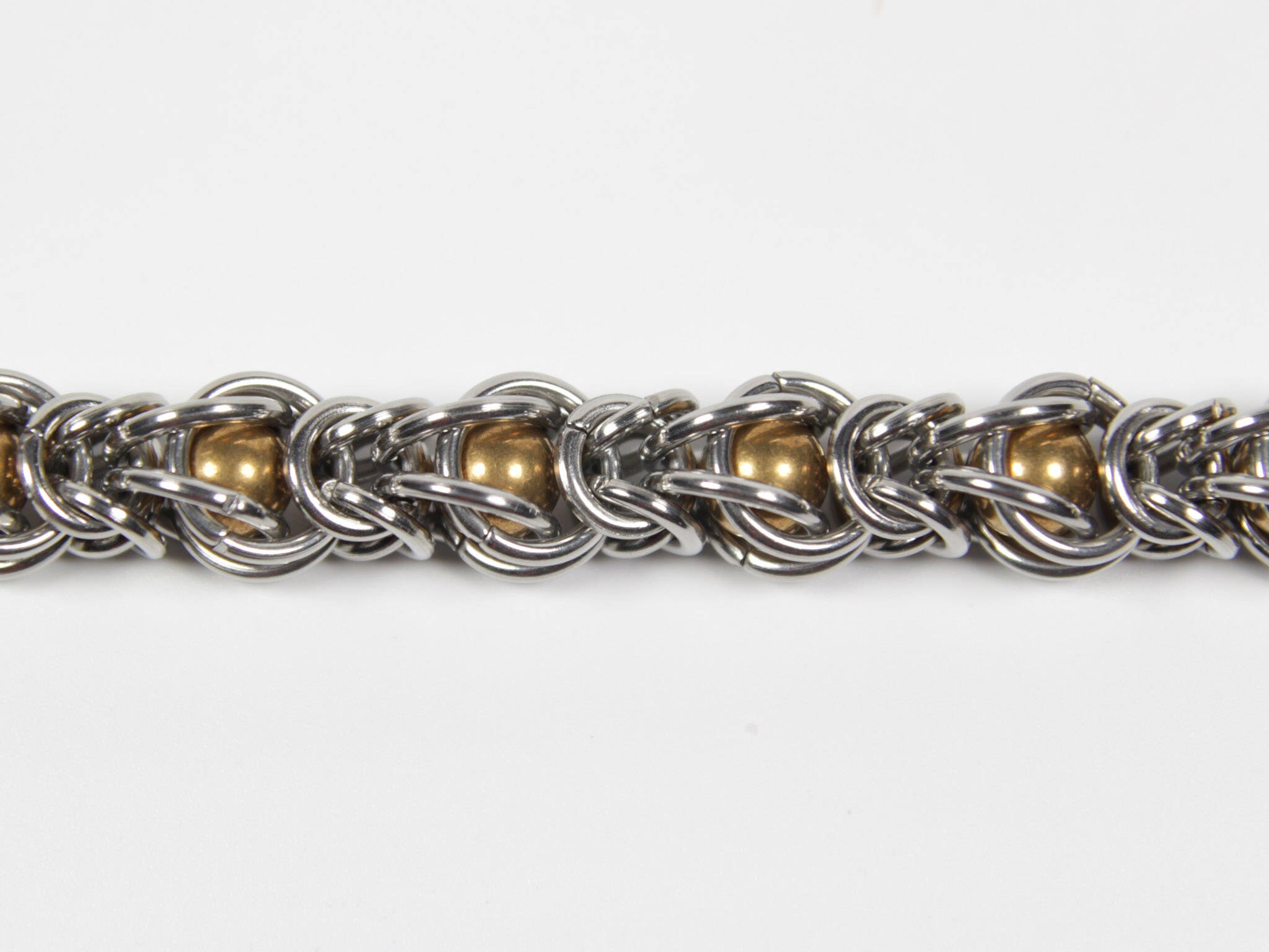 Captured Bead Box Bracelet Stainless Steel Chainmaille | Etsy