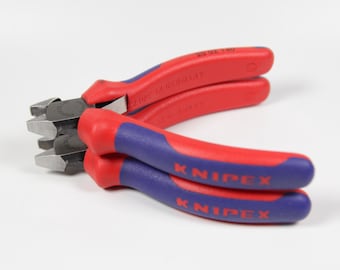 Dos pares de alicates de armero de punta de cadena, alicates Knipex modificados, alicates de cota de malla, cota de malla, maille, alicates de servicio pesado, resortes magnéticos