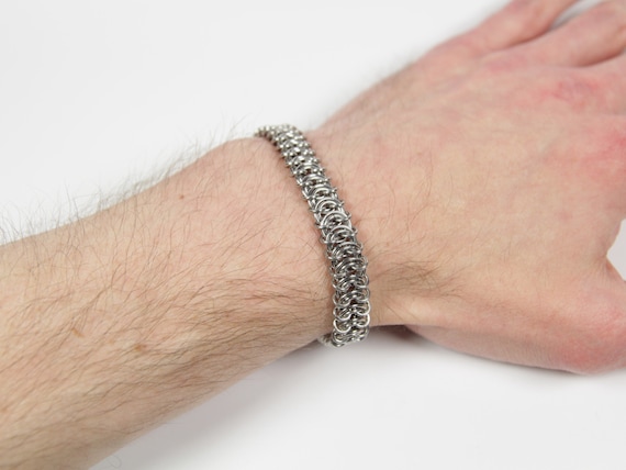 Vertebrae Bracelet Chainmaille Bracelet Stainless Steel Chainmail Bracelet Chain Maille Chain Mail Mens Bracelet Mens Jewelry Etsy UK