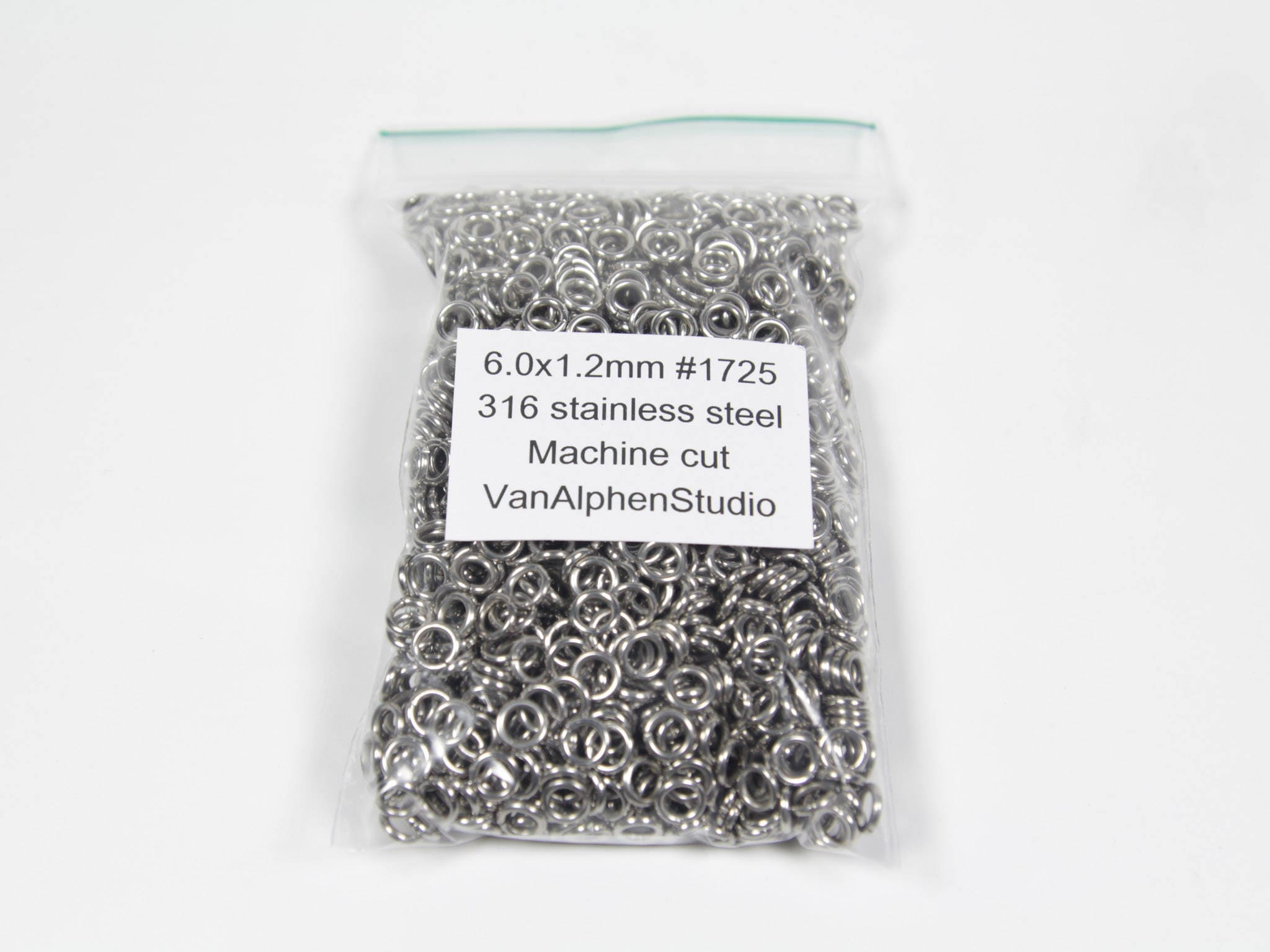 6.0x1.2mm, Stainless Steel Jump Rings, Machine Cut, Chainmaille Rings, Stainless Steel Jumprings, Chainmail Rings, Chain Maille Supplies