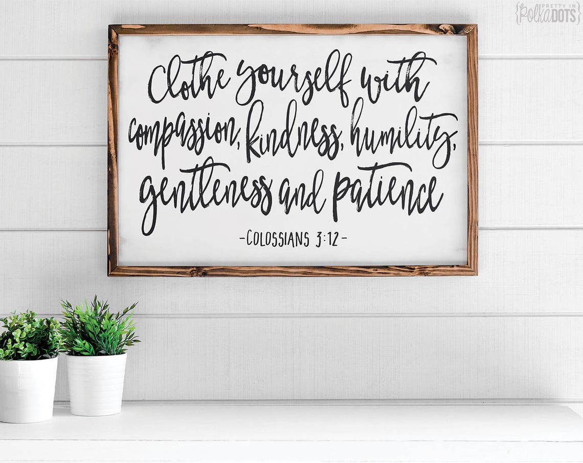 Clothe Yourself With Compassion Kindness Humility Etsy