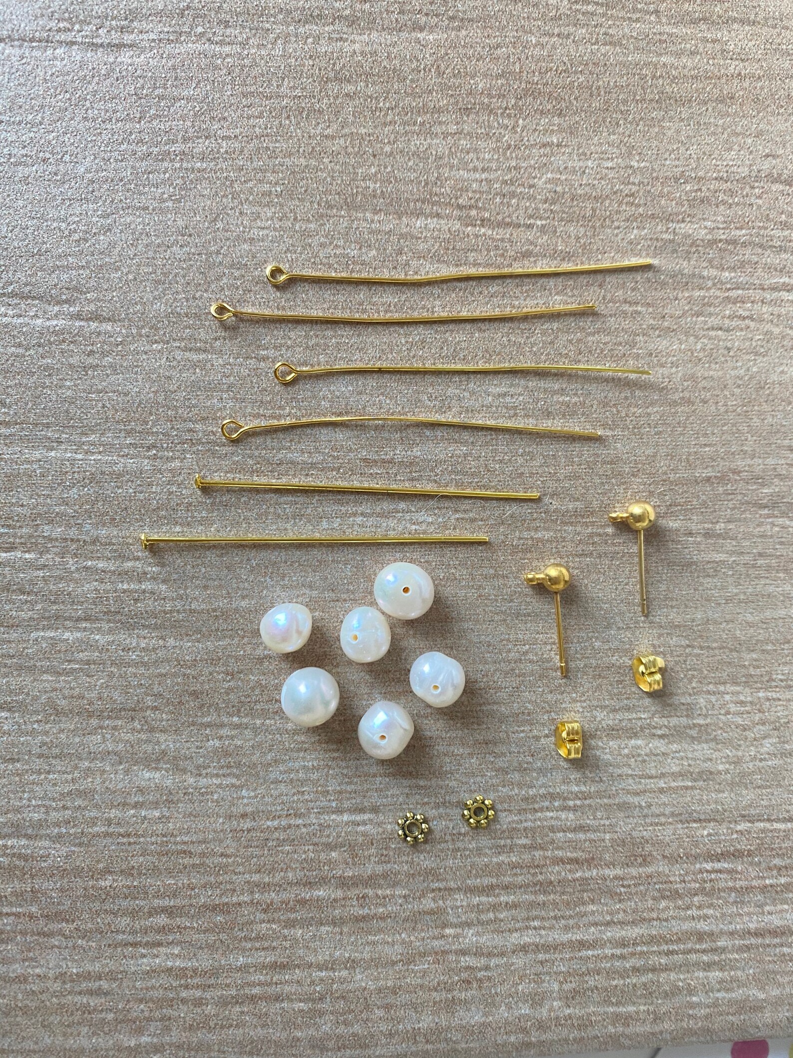 Jewellery Making Kit 18K Gold Stud Earrings 1 Pair. Etsy