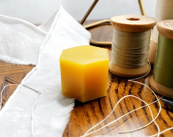 Beeswax Cake for Hand Sewing - Honeycomb - Thread Conditioner Waxer