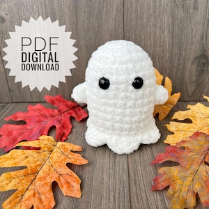 Crochet Ghost Amigurumi Pattern: Wisp the Ghost (PDF Digital Download)