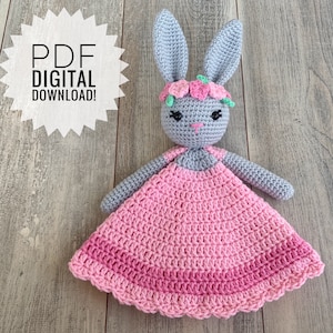 PATTERN: Crochet Bunny Lovey Pattern (PDF digital download), Bunny Lovey, Rabbit Lovey, Crochet Bunny, bunny, bunny rabbit