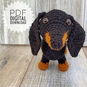 PATTERN: Crochet Dachshund Pattern | dachshund amigurumi | crochet dog | crochet weenie dog |doxson | cute dog | PDF digital download