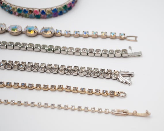 Vintage Rhinestone Bracelet Stack - image 7