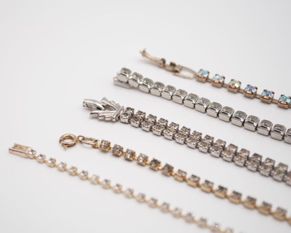 Vintage Rhinestone Bracelet Stack - image 6