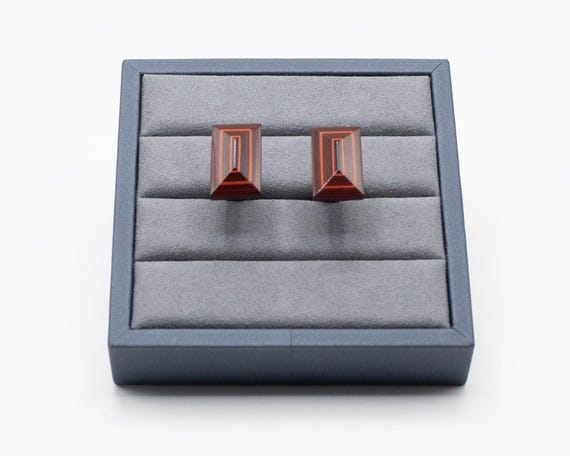 Vintage Rectangle Lucite Cufflinks