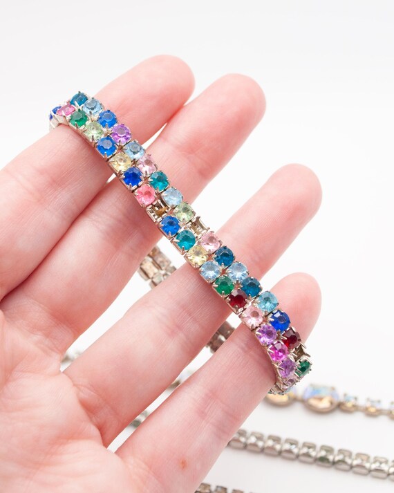 Vintage Rhinestone Bracelet Stack - image 4