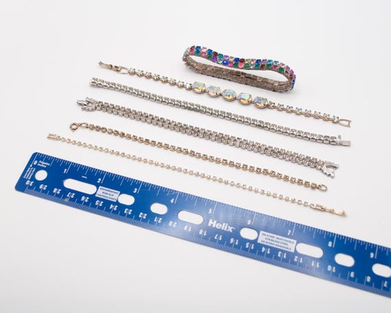 Vintage Rhinestone Bracelet Stack - image 3