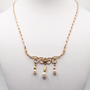 Vintage 12k Gold Filled Swirled Pendant Necklace