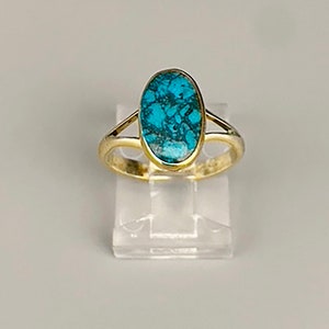 Gold and Turquoise Ring