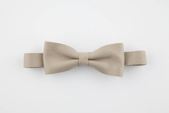Nude Leather Bow Ties For Men Ring Bearer Bow Tie Bow Ties Etsy