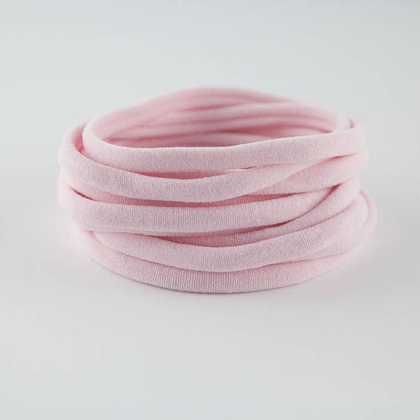 WHOLESALE pink Nylon headband, light pink  bulk nylon, One Size Fits most Nylon Baby Headband,Toddler, Infant , Newborn Very Stretchy