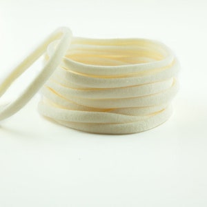 Fasce per capelli in nylon, nylon sfuso color crema bianco sporco avorio, taglia unica per la maggior parte delle fasce per capelli in nylon, neonati, neonati, elastici per neonati