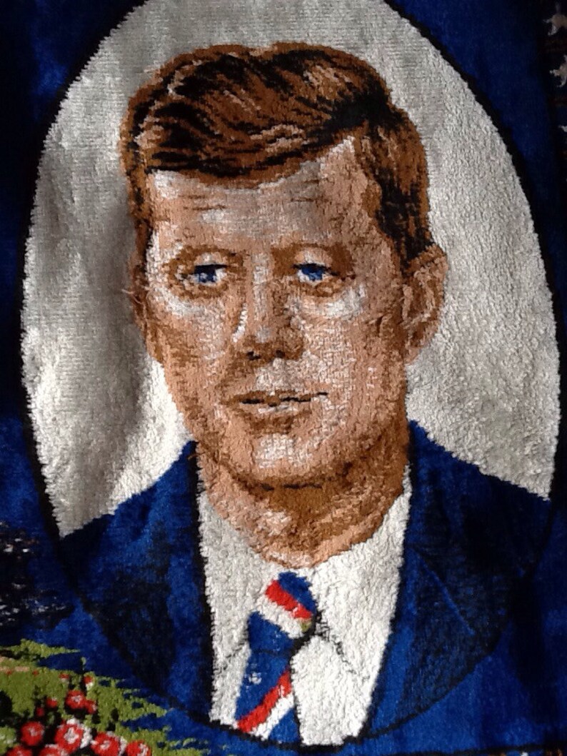 Vintage John F & Robert Kennedy Tapestry Rug/ Wall Art From Etsy