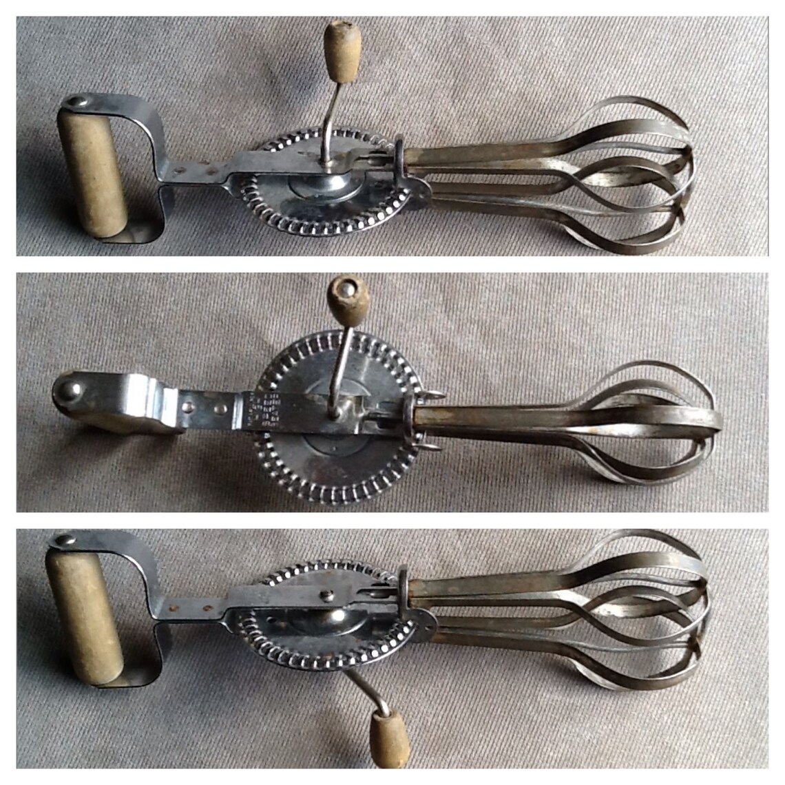 Vintage Egg Beater Hand Mixer Utensil Kitchen Tool Made by Etsy