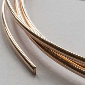 14/20 Yellow Gold-Filled Half-Round Wire (Soft)