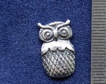925 Sterling Silver Small Owl Component