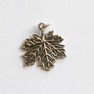 925 Sterling Silber Ahornblatt Charm