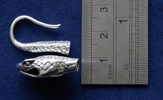 925 Sterling Silver Snake Hook & Eye Clasp ( 1 Set ) - Etsy