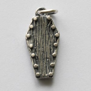 925 Sterling Silver Coffin Charm
