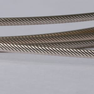 925 Sterling Silver Pattern 1/2 Round Wire (4.27mm x 1.78mm)