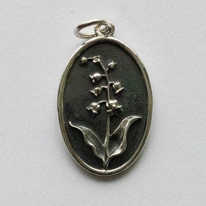 925 Sterling Silver Lily of the Valley Charm - May Birthflower