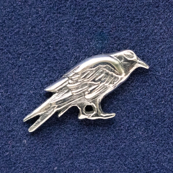 925 Sterling Silver Raven Component