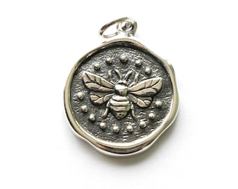 925 Sterling Silber Wachssiegel-Biene Charm
