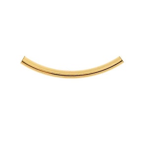 14/20 Yellow Gold-Filled Curved Tube Bead (3mm)