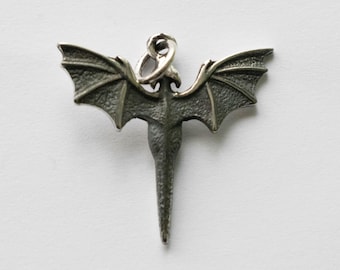 925 Sterling Silver Flying Dragon Charm