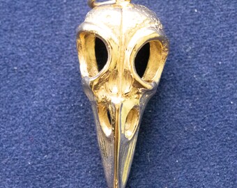 Bronze Raven Skull Charm